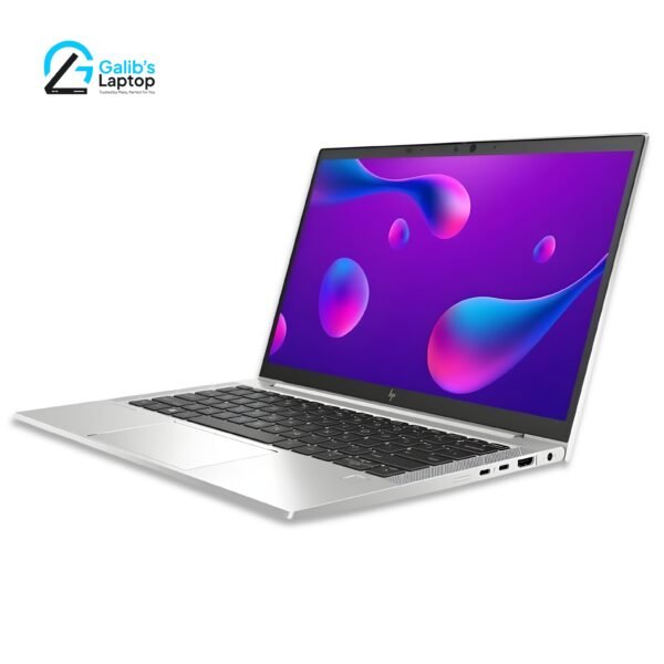 HP Elitebook 830 G7 premium used laptop with vibrant slim bezel display at Galib's Laptop