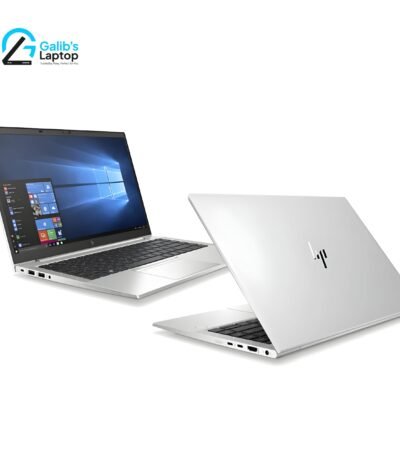 Elegant back lid of HP Elitebook 840 G7 highlighting the minimalist HP logo and premium metal finish