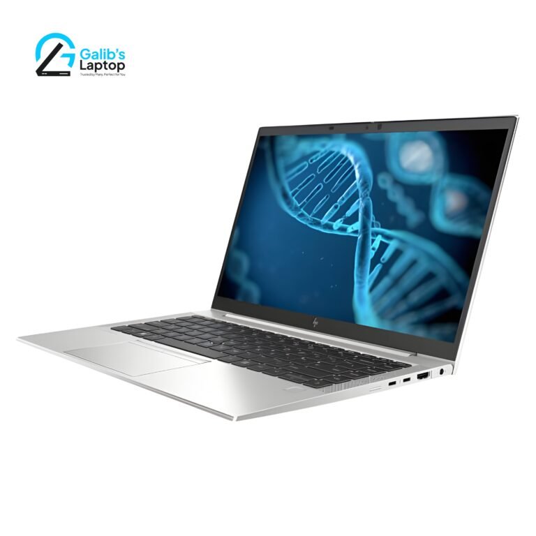 HP Elitebook 840 G8 Core i5 i7 premium used laptop showing sleek silver body at Galib's Laptop