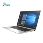 HP EliteBook 1030 G7 convertible touch laptop in tent mode showing Windows 10 interface