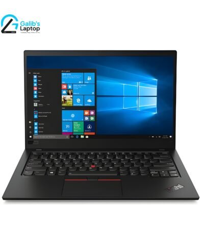 Lenovo ThinkPad X1 Carbon used laptop showing both front display and sleek back lid at Galib's Laptop