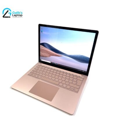 Side perspective of Microsoft Surface Laptop 4 highlighting its ultra-slim aluminum body and USB-C port