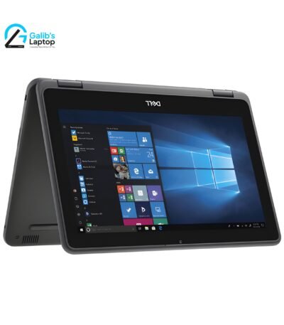 Dell Latitude 3190 2-in-1 touchscreen used laptop in tent mode showing HDMI and USB connectivity ports