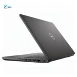 Side perspective of Dell Latitude 5400 featuring vibrant motion blur wallpaper and slim business design