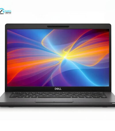 Straight front view of Dell Latitude 5400 showing 14 inch Full HD vibrant display and ergonomic keyboard layout